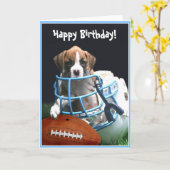 Happy Birthday Boxer puppy wenskaart Kaart (Gele Bloem)