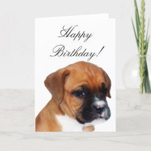 Happy Birthday Boxer puppy wenskaart Kaart