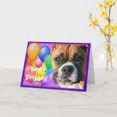 Happy Birthday Boxer wenskaart Kaart (Gele Bloem)