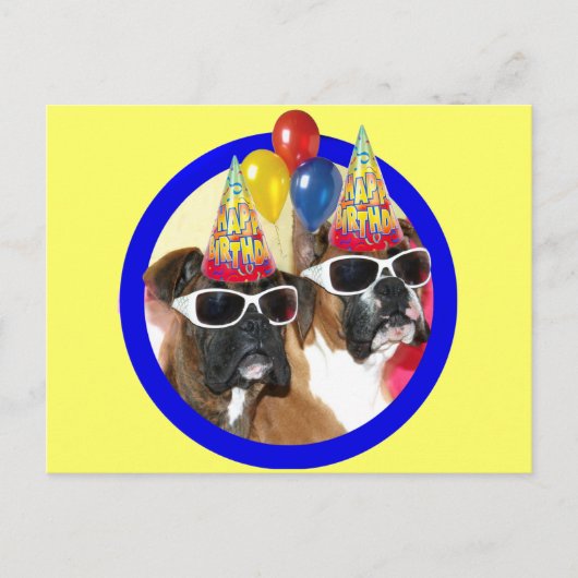 Happy Birthday Boxers briefkaart (Voorkant)