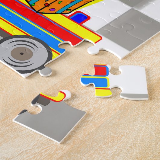 Happy Birthday Boy Cake Trains Legpuzzel (Zijkant)