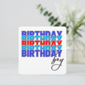 Happy birthday boy. Celebrating your birthday... Kaart (Staand voorkant)