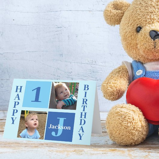 Happy Birthday Boy Cute Custom Blue Kinderen Kaart