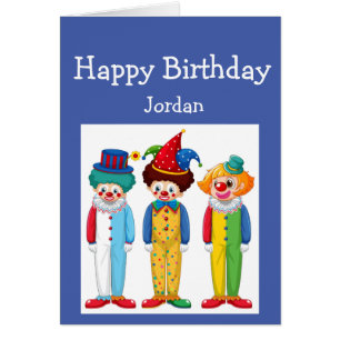 Happy Birthday Boy Girl houdt van Circus Clowns