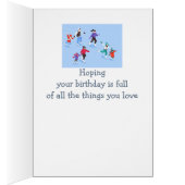 Happy Birthday Boy Girl houdt van schaatsen (Binnen (Rechts))