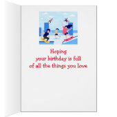 Happy Birthday Boy Girl houdt van Skateboarden (Binnen (Rechts))