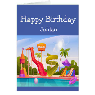 Happy Birthday Boy Girl houdt van waterpark