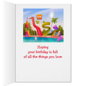 Happy Birthday Boy Girl houdt van waterpark (Binnen (Rechts))