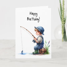 Happy Birthday Boy Gone Fishin' voor verjaardagsgl