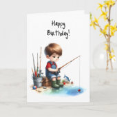 Happy Birthday Boy verslaafd aan verjaardagswensen Kaart (Gele Bloem)