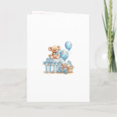 Happy Birthday Boy Watercolor Toys Card Kaart (Achterkant)