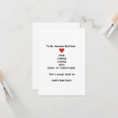 Happy Birthday Boyfriend Birthday Kaart Funny (Voorkant / Achterkant in situ)