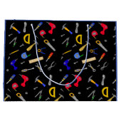 Happy Birthday Boy's Tools Collage Groot Cadeauzakje (Achterkant)