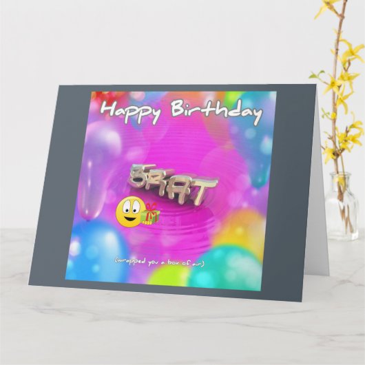 Happy Birthday Brat Kaart (Gele Bloem)