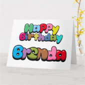 Happy Birthday Brenda Kaart (Gele Bloem)