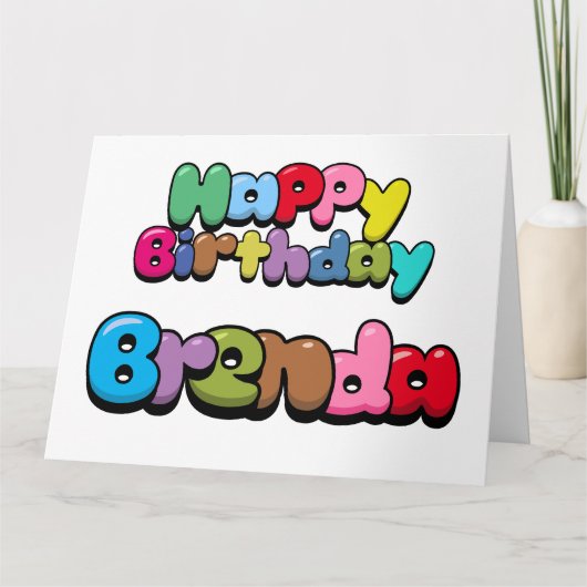 Happy Birthday Brenda Kaart (Voorkant)