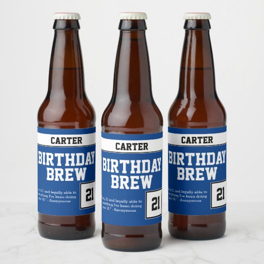 Happy Birthday Brew Bier Etiket (Flessen)