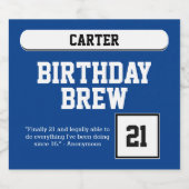 Happy Birthday Brew Bier Etiket (Enkel label)