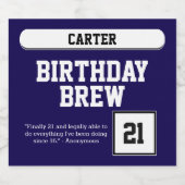 Happy Birthday Brew Bier Etiket (Enkel label)