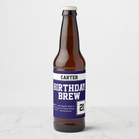 Happy Birthday Brew Bier Etiket (Voorkant)