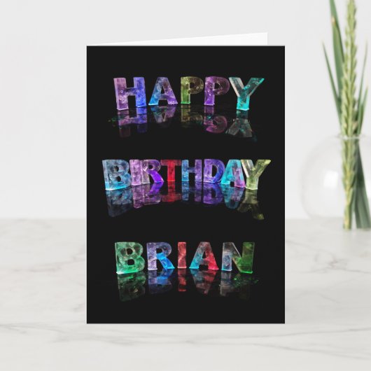 Happy Birthday Brian Card Kaart (Voorkant)