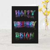 Happy Birthday Brian Card Kaart (Gele Bloem)