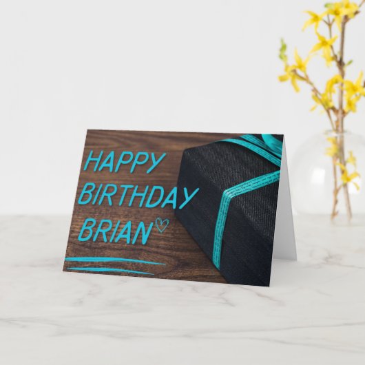 HAPPY BIRTHDAY BRIAN KAART (Gele Bloem)