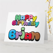 Happy Birthday Brian Kaart (Gele Bloem)
