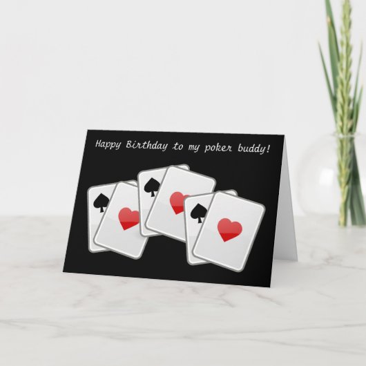 Happy Birthday bridge kaart speelkaarten poker (Voorkant)