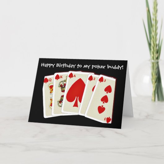 Happy Birthday bridge kaart speelkaarten poker (Voorkant)