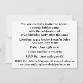 Happy Birthday Bridge Player Vier Card Suits Kaart (Achterkant)