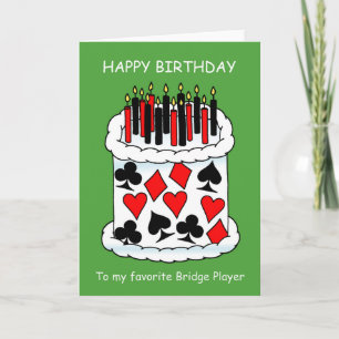 Happy Birthday Bridge-speler Kaart