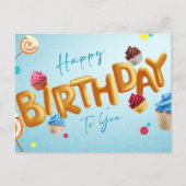 Happy Birthday Briefkaart (Voorkant)