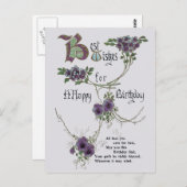  Happy Birthday briefkaart (Voorkant / Achterkant)