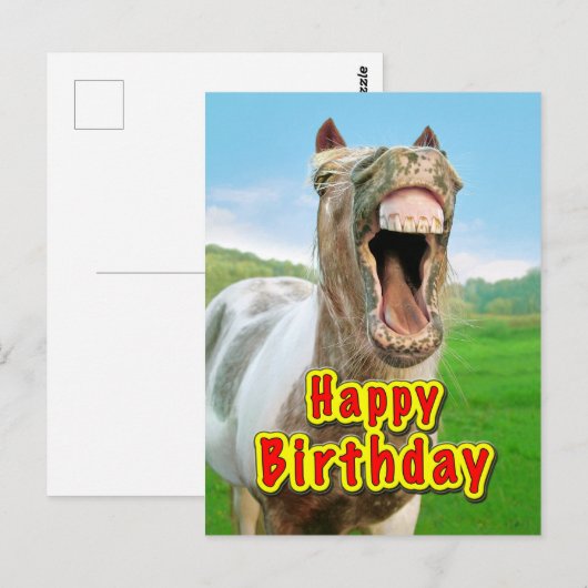 Happy Birthday Briefkaart (Voorkant / Achterkant)