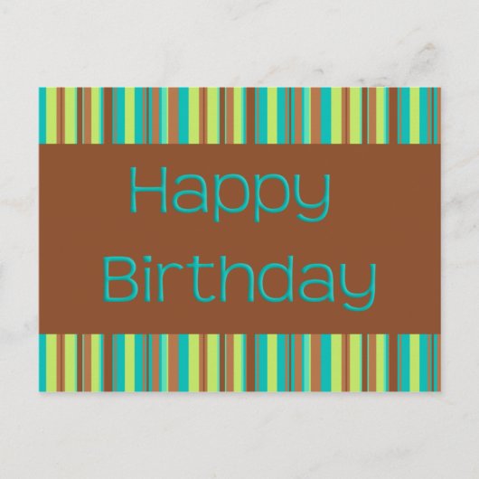 Happy Birthday Briefkaart (Voorkant)