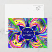 Happy Birthday Briefkaart (Voorkant / Achterkant)