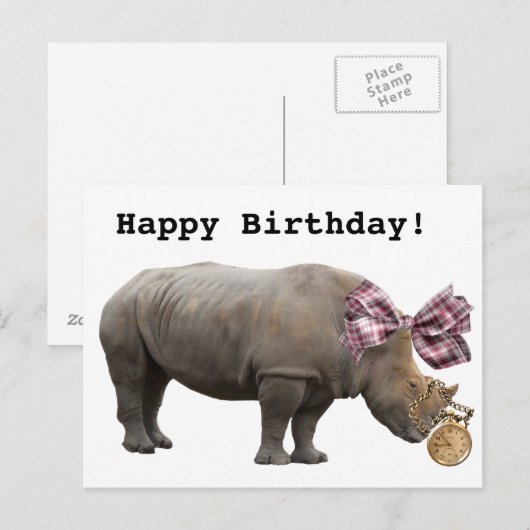 Happy Birthday Briefkaart (Voorkant / Achterkant)