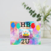 Happy Birthday Briefkaart (Staand voorkant)
