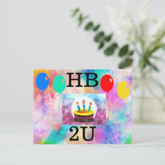 Happy Birthday Briefkaart (Staand voorkant)