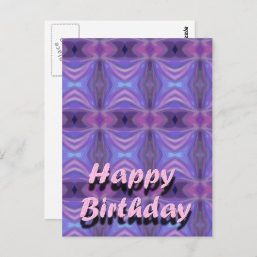 Happy Birthday Briefkaart (Voorkant / Achterkant)