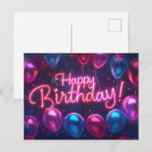 Happy Birthday Briefkaart (Voorkant / Achterkant)