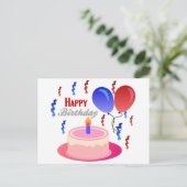 Happy Birthday Briefkaart (Staand voorkant)