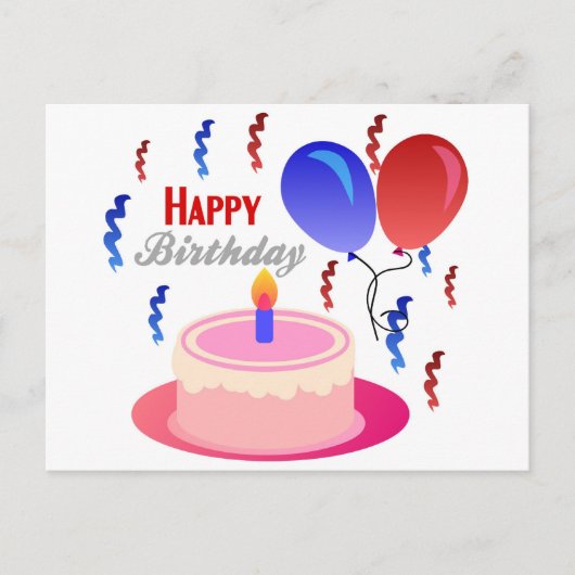 Happy Birthday Briefkaart (Voorkant)