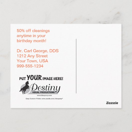 Happy Birthday Briefkaart (Achterkant)