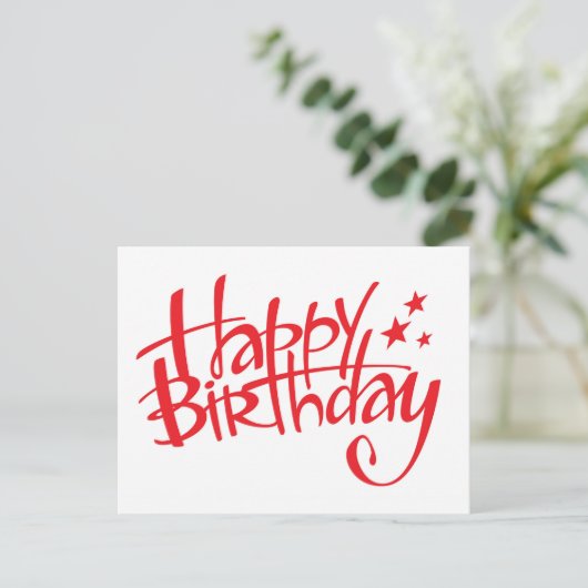 Happy Birthday Briefkaart (Staand voorkant)