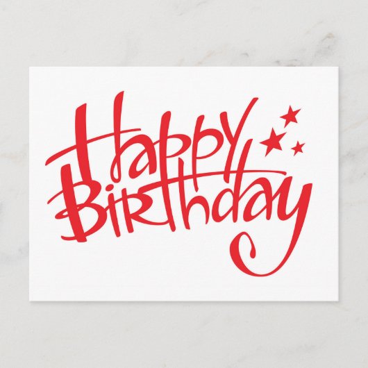 Happy Birthday Briefkaart (Voorkant)