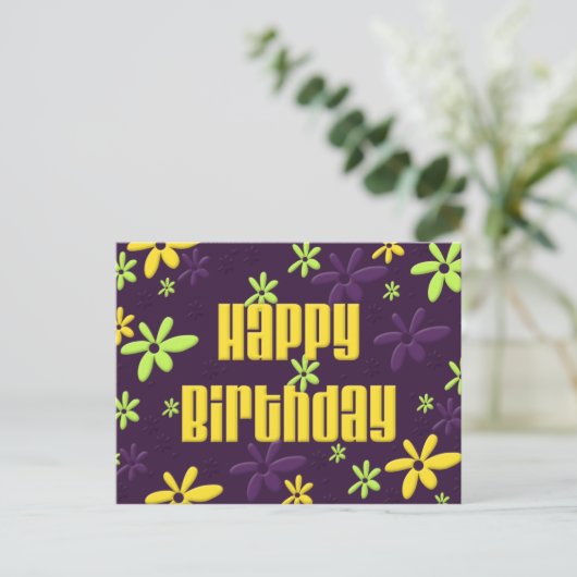 Happy Birthday Briefkaart (Staand voorkant)