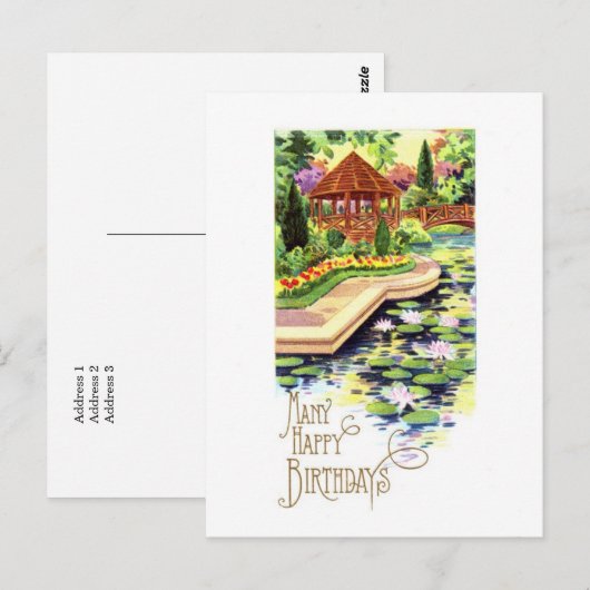  Happy Birthday Briefkaart (Voorkant / Achterkant)