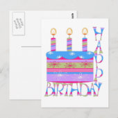 Happy Birthday Briefkaart (Voorkant / Achterkant)